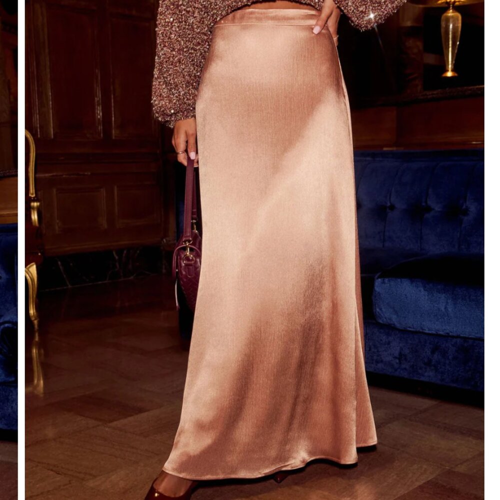 Elizabeth Satin Maxi Skirt – VICI